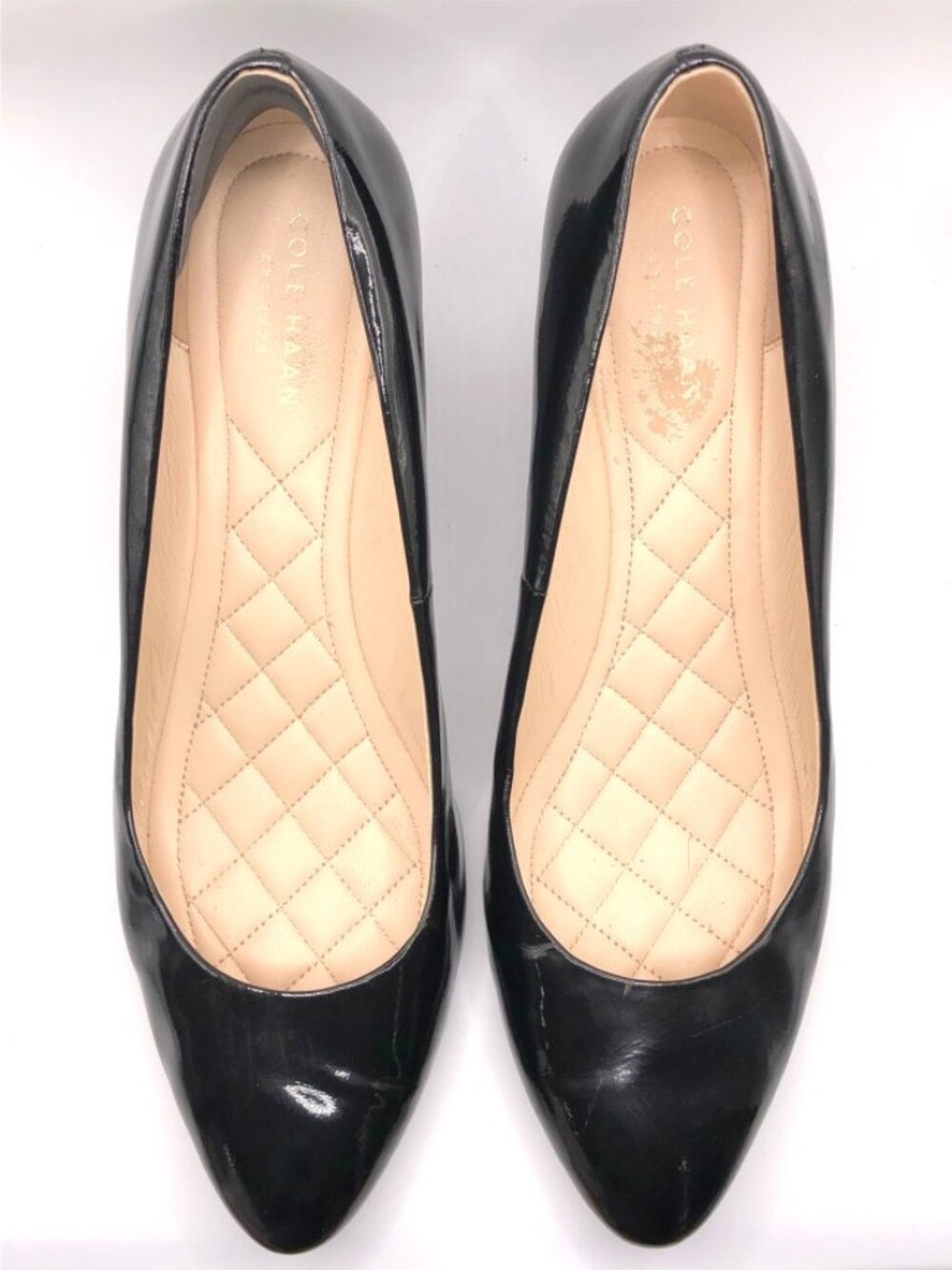 Cole Haan Black Patent Leather Wedge Heel Pumps Grand.ØS 8.5B